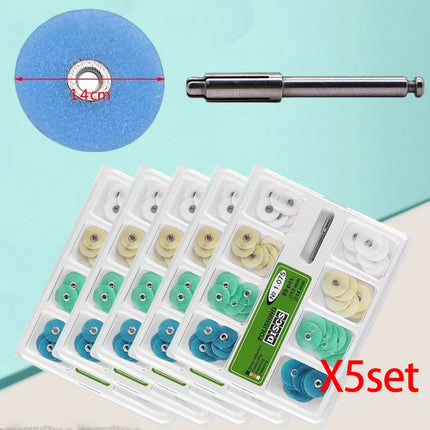 5set Dental Polishing Discs Set Gross Reduction Contouring Mandrel Stripes for Teeth Whitening & Polimento