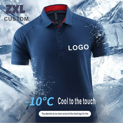2023 Quick-Drying Sports Polo Shirt Custom Design Company Brand Logo/Print Embroidery Breathable Lapel Short Sleeve Tops S-4XL