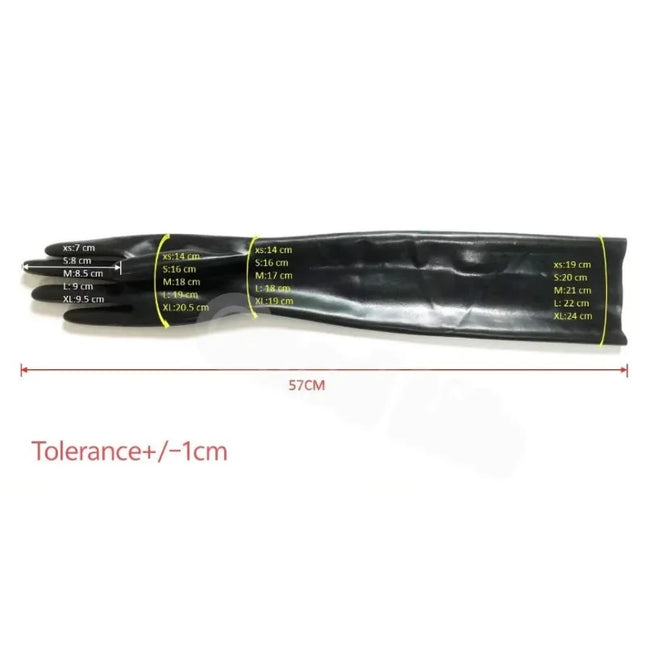 Unisex Latex Rubber Gloves Black Moulded Seamless Shoulder Length Long Fetish Gloves Culb Wear Cosplay Costumes for Women