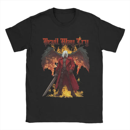 Classic Game DMC Devil May Cry Vergil Peripherals for Fans Tee Women Men Fashion Cotton T-Shirt Round Collar Oversize Casual Top