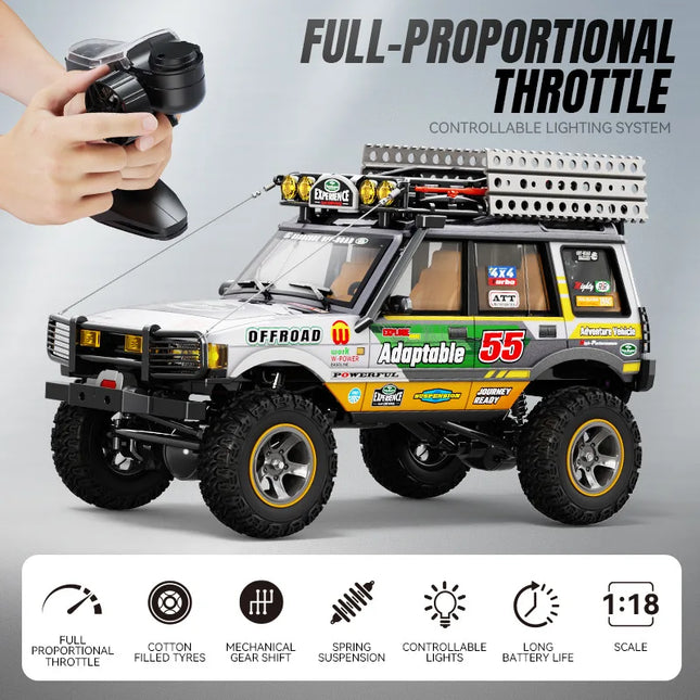 LR1801 JXC 1/18 4WD RTR RC Off-road Car Professional All Terrain Vehicle Climbing Truck Rock Crawler Buggy Toy for Adult Gift