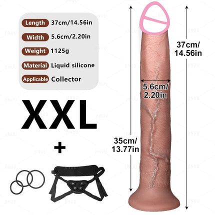 Realistic Long Dildo Anal Plug with Suction Cup Strap-on Penis Butt Plug Long Dick Sex Toys for Women men Phallus Anal Dilator