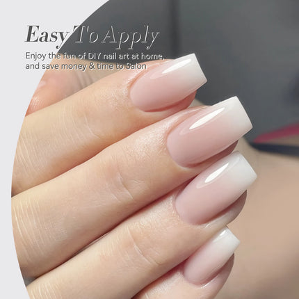 BORN PRETTY 15ml Jelly Gel Polish Milky White Nude Glitter Soak Off LED UV Gel Semi Permanent Nail Art Manicure Gel Varnish