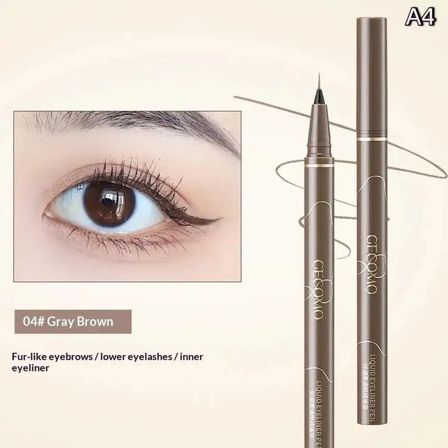 Liquid Eyeliner 0.01mm Super Slim Waterproof Silkworm Eyeliner Quick-drying Sweatproof Long Lasting No Smudging Eye Makeup