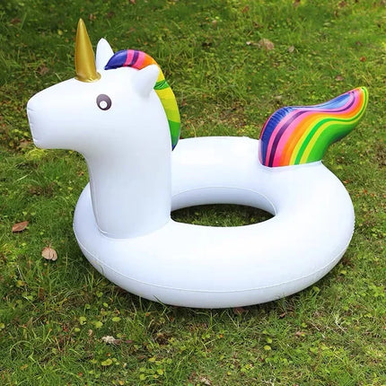 Large Unicorn Inflatable Toys Summer Pool Swimming Ring PVC Thickened  Air Beach Party Inflatable Water Toys for Kids Adults