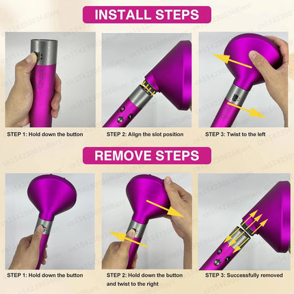 Hair Styler Nozzle Auto Curling For Dyson Airwrap HS01 HS05 Sencicimen X9 Hair Dryer Accessories Multi Hair Curler Cylinder Comb