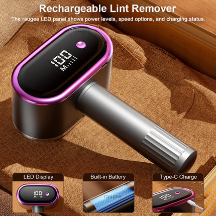 Electric Clothes Lint Remover Hair Ball Trimmer USB Lint Shaver With Double Motor High-Speed Clothes Pellet Fluff Remover