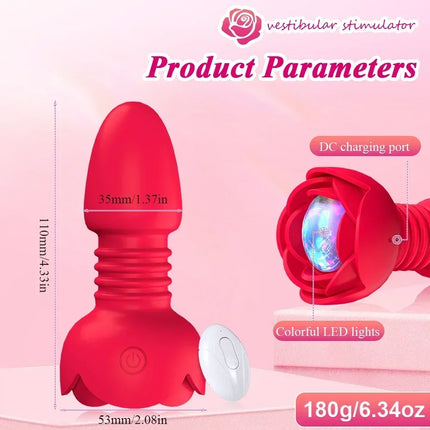 Wireless Remote Prostate Massager Female Vagina Masturbator Telescopic Anal Butt Plug Vibrator Adult Sex Toys for Women Men
