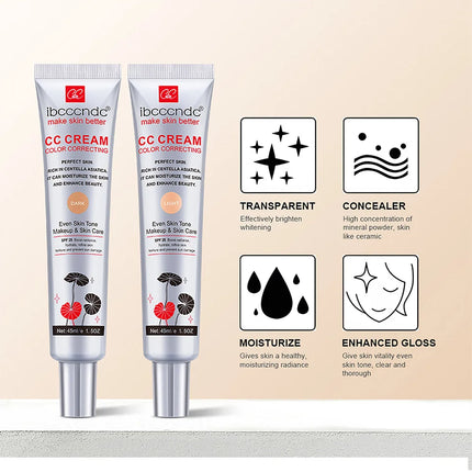 CC Cream Centella Correcting Makeup Before Moisturizing Waterproof Anti-sweat Concealer Lasting Women Makeup Foundation
