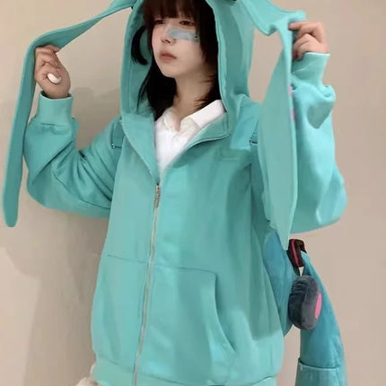 Women's Hooded Jacket Spring Autumn Cardigan Sweatshirt 2025 New Oversized Hoodie College Style Zip Up Hoodie Streetwear Women