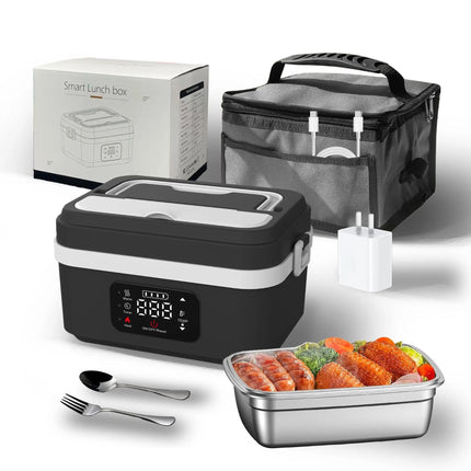 2026 Wireless Charging Heated Lunch Box, Water-Free, Large Capacity, Portable Insulated Bento Box