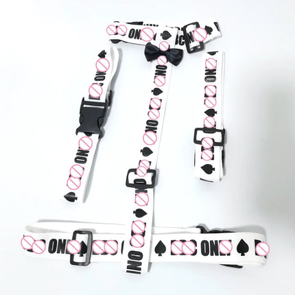 Spade Pattern Flirtatious Collar Waist-Integrated Collar Body Harness SM Gear Adult Sex Toys for Couples Extreme Sex Games 18+