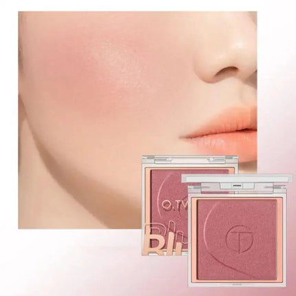 Pink Makeup Blush Palette Velvet Matte Light Shimmer Blusher Natural Cheek Contour Tint Peach Pink Rouge Cheek Contour Palette