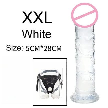 Wearable Strat on Penis Pants 6 Sizes Butt Plug Big Soft  Dildos Vaginal Masturbators Penis Suction Cup Dick Sex Toys for Women