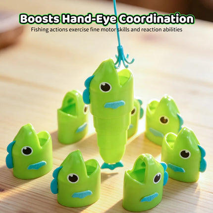 Funny Telescoping Fishing Family Party Battle Game Toy Fish Catch Game 2 Player size fish competition interactive game Toy Party