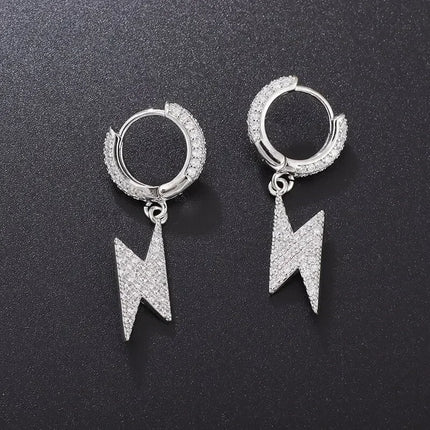 Hip Hop Ice Out Sparkling Round Inlaid Zircon Hypoallergenic Earrings for Men Women Fashion Cool Punk Rock Party Jewelry