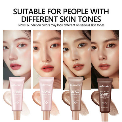 Natural Glow Enhancer Foundation Glowing Moisturizing Lightweight base Multi-purpose Face Body Glitter Cream Bronzer For Paris