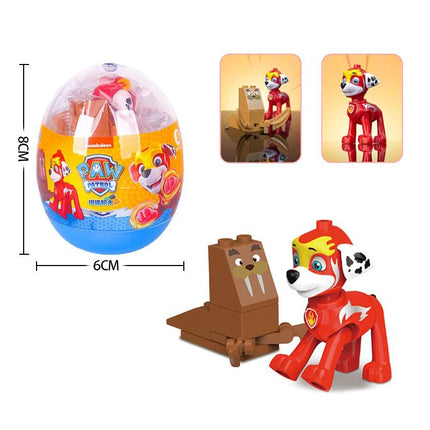 Paw Patrol Anime Figure Mashall Chase Skye Cartoon Model Car Block Castle Compatible Brick Figure Children Christmas Toys Gifts