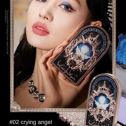 Little Angel Flower Knows Eyeshadow Palette Eye Glitter Make Up Palette Long Lasting 9 Color Eye Shadow For Girl And Women