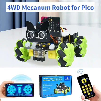 4WD Mecanum Robot Car Micro:bit STEM / Voiture Robot 4WD Mecanum Micro:bit STEM