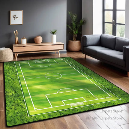 Football Field Carpet Living Room Foldable Big Size Floor Mats 200x300cm Non-slip Play Mat for Children Bedroom Machine Washable