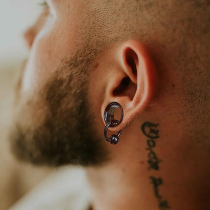 2PC/Set Stainless Steel Round Ear Gauges Plugs Expander Ear Hangers Tunnel Piercing Women Body Jewelry Stretcher Studs