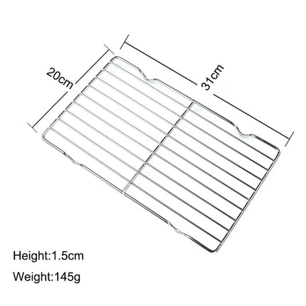 New Stainless Steel Cooling Rack Non-stick Silver BBQ Tray Cake Cooler
