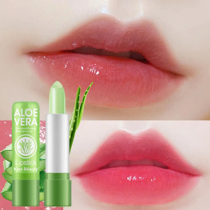 Moisture Lip Balm Aloe Vera Natural Lipbalm Temperature Changed Color Lipstick Long Lasting Nourish Lips Care Makeup 1PC