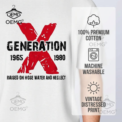 Men's 100% Cotton T-Shirt Premium Comfort Large Sizes Available Featuring  Generation X Print for Casual Wear and Daily Style