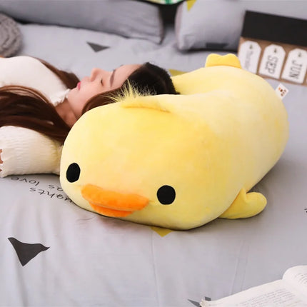 40/50cm Stuffed Down Cotton Lying Duck Plush Toys Yellow Duck for Kids Soft Pillow Cushion Cute Birthday Christmas Gift 1PC