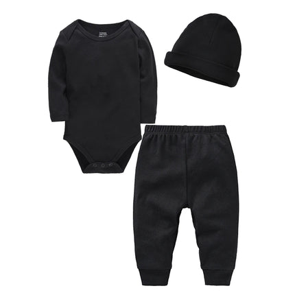 2/3 Pcs/set Baby Clothing Set 100% Cotton Plain Baby Romper+Pant Newborn Bodysuit Trousers Blank Legging Kids Clothes For 0-12M