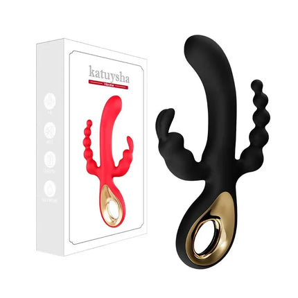 3 In 1 Thrusting Rabbit Vibrator for Women G-Spot Vibrator Anal Clitoris Stimulator Anal Plug Orgasm Masturbator Adult Sex Toys