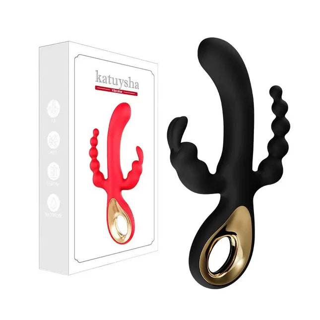 3 In 1 Thrusting Rabbit Vibrator for Women G-Spot Vibrator Anal Clitoris Stimulator Anal Plug Orgasm Masturbator Adult Sex Toys