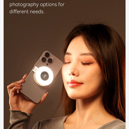 Ulanzi LM19 MagSafe Light Portable Selfie Light for iPhone 17 16 15 14 13 12 Pro Max Fill Light Phone Stand Selfie Video Vlog
