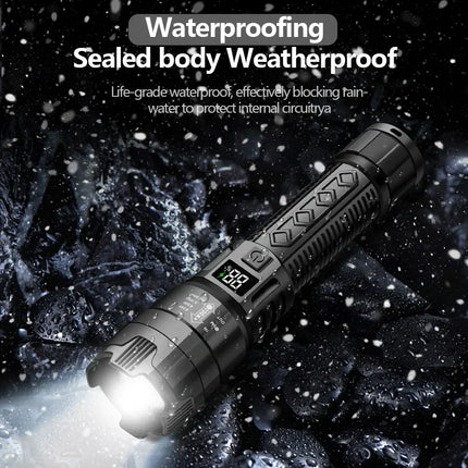 High Strong Power Led Flashlights Tactical Flash Light Torch Ultra Bright Lamp USB Charging Camping Fishing Defensa Zoom Lantern