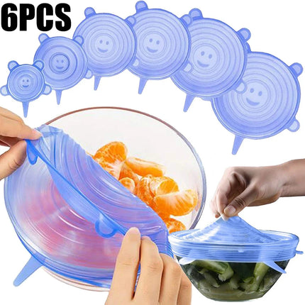 Silicone Food Lids 6pcs / Couvercles Silicone Alimentaire 6pcs