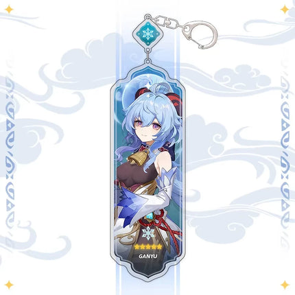 Anime Keychain Linnea Flins Durin Mualani Furina Arlecchin Key Chain Accessories Genshin Impact Cute Bag Pendant Key Ring Gift