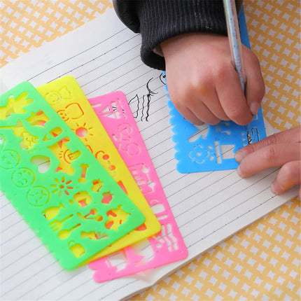 4Pcs Geometry Spirograph Drawing Stencil Set Painting Template Ruler Art Craft Creative Children Educational Toy Girls Boys Gift