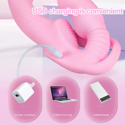 Strapless Strap-on Dildo Vibrator Anal Plug for Couples Lesbian Wireless Remote Control G Spot Double-heads Vibrator Sex Toys