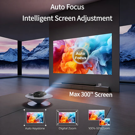 4K auto focus movie projector 3800 ANSI 2.4+5G wifi bluetooth 1080P full hd HDR android tv video daytime projector home theater