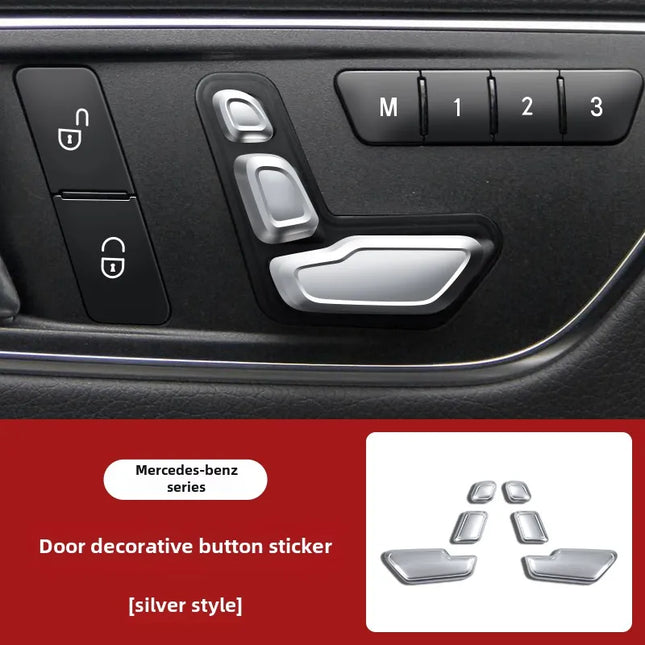 Car Window Lift Button Cover Sticker Switch Panel Styling for Mercedes Benz A B C Class W204 W212 GLA GLK CLA GL ML GLE