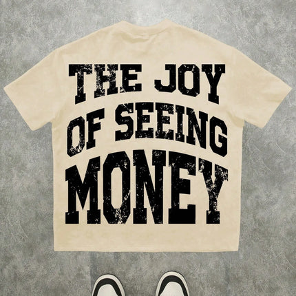 The new men's T-shirt for the summer of 2025 features a casual fashionable soft and breathable 3D letter pattern print