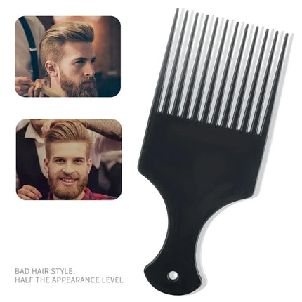 Afro Pick Comb For African American Hair Wide Tooth Detangle Styling Comb For Curly Kinky Wig Braiding Hairdressing Tool