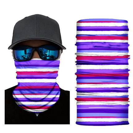 New Fashion Stripe Design Face Mask Bandana For Women Men Sports Cycling Headbands Female Male Neck Scarf Balaclava Turban