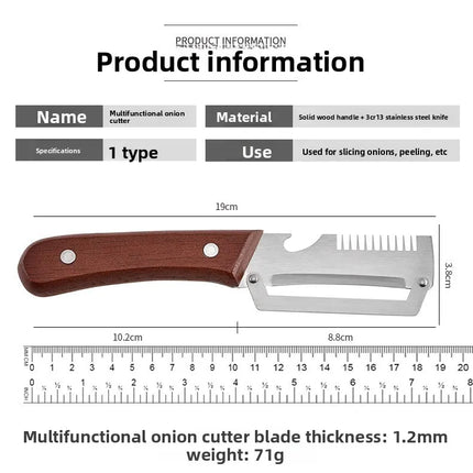 Multifunctional Peeler & Scallion Shredder, Stainless Steel Peeler, Scallion Slicing Tool, Kitchen Fruit Vegetable Peeler, Melon
