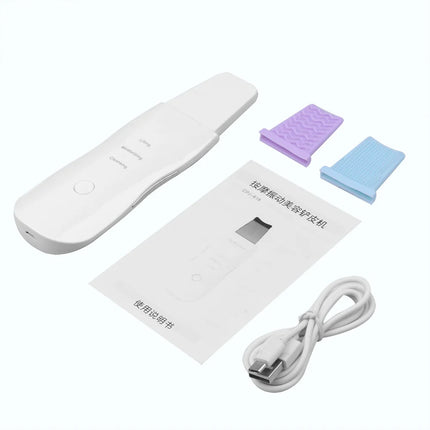 Ultrasonic exfoliator and blackhead remover, deep facial cleansing, ultrasonic ion pore cleaner.