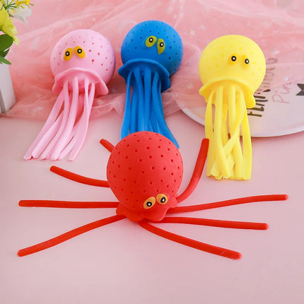 Children's Sensory Floating Water Squeeze Bath Octopus Stress Relief Toy, Suitable For Summer Swimming Pool And Bath Play