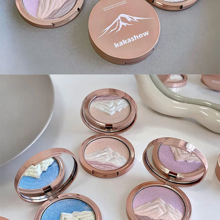 Diamond flash high-gloss powder, three-dimensional luster, natural water glow, one count brightens the entire face