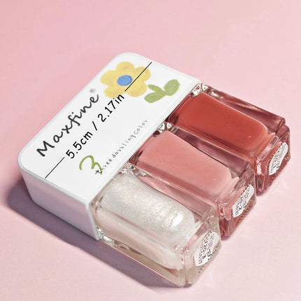 V20 Moon And Sixpence Set of 3 No-Bake Water-Based Nail Polishe Easy Peel off