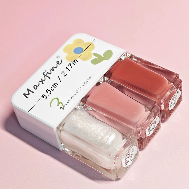 V20 Moon And Sixpence Set of 3 No-Bake Water-Based Nail Polishe Easy Peel off